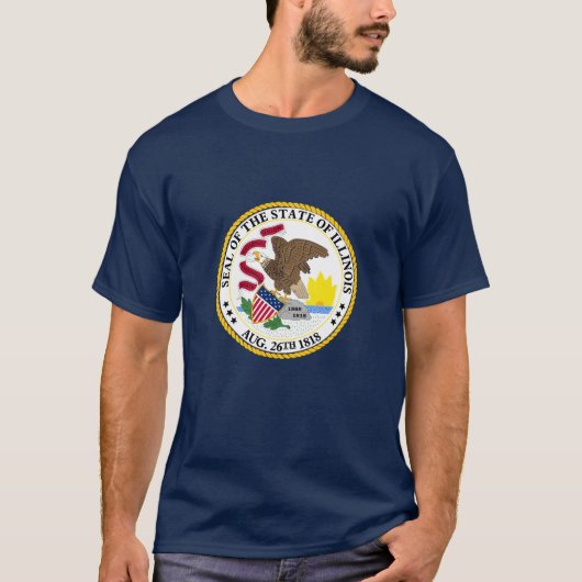 Illinois State Seal Emblem T-Shirt (Voorkant)
