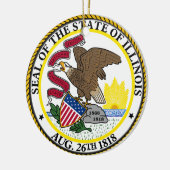 Illinois State Seal Keramisch Ornament (Links)
