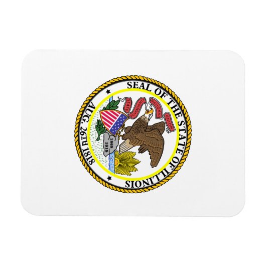 Illinois State Seal Magneet (Horizontaal)