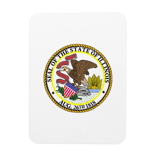 Illinois State Seal Magneet (Verticaal)