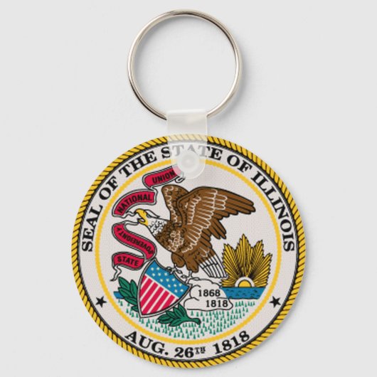 Illinois State Seal Sleutelhanger (Voorkant)