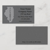 Illinois State Visitekaartje gebeeldhouwd steen lo (Voorkant / Achterkant)