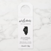 Illinois State Wedding Welkom Flessenhanger (Voorkant)