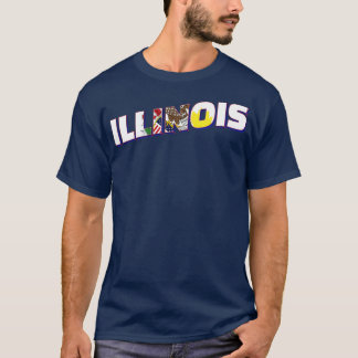 Illinois stijl retro souvenir 2 t-shirt