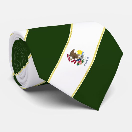Illinois strepen vlag stropdas (Opgerold)