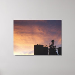 Illinois sunset canvas afdruk