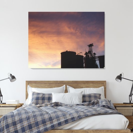 Illinois sunset canvas afdruk (Insitu (Slaapkamer))
