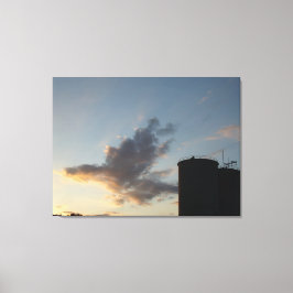 Illinois sunset canvas afdruk