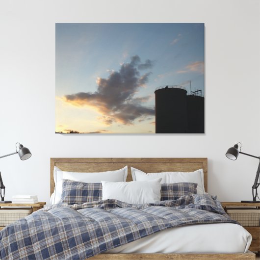 Illinois sunset canvas afdruk (Insitu (Slaapkamer))