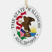 Illinois-teken Keramisch Ornament (Rechts)
