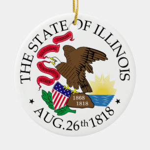 Illinois-teken Keramisch Ornament