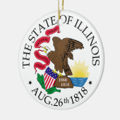 Illinois-teken Keramisch Ornament (Links)