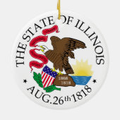 Illinois-teken Keramisch Ornament (Achterkant)