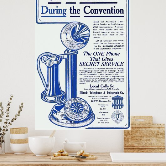  Illinois Telephone Advertisation Poster (Keuken)
