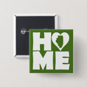 Illinois Thuis Hart Staat Knop Badge Speld Vierkante Button 5,1 Cm (Voorkant /achterkant)