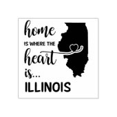 Illinois thuis is waar het hart ligt rubberstempel (Afrduk)
