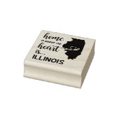 Illinois thuis is waar het hart ligt rubberstempel (Stempel)