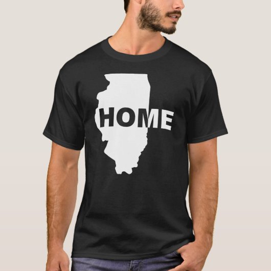 Illinois Thuis Weg Van Huis T-Shirt (Voorkant)