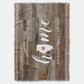 Illinois Thuisstaat Persoonlijke Houten Uiterlijk Deken (Voorkant Verticaal)