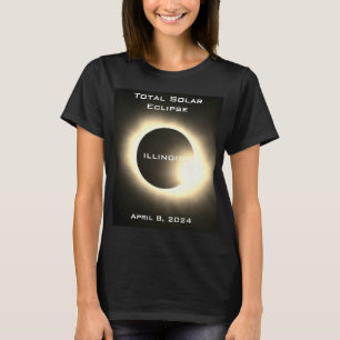 ILLINOIS Totale zonsverduistering 8 april 2024 T-shirt