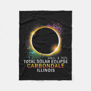 Illinois totale zonsverduistering april 8 2024 fleece deken