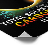 Illinois totale zonsverduistering april 8 2024 poster (Hoek)