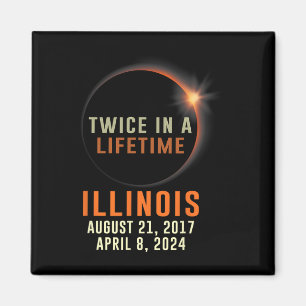 Illinois totale zonsverduistering twee keer in een magneet