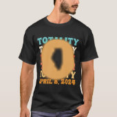 Illinois Totality Solar Eclipse 8 april 2024 Astro T-shirt (Voorkant)