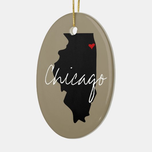 Illinois Town Keramisch Ornament (Links)