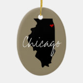 Illinois Town Keramisch Ornament (Voorkant)