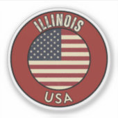 Illinois United States of America Sticker (Voorkant)