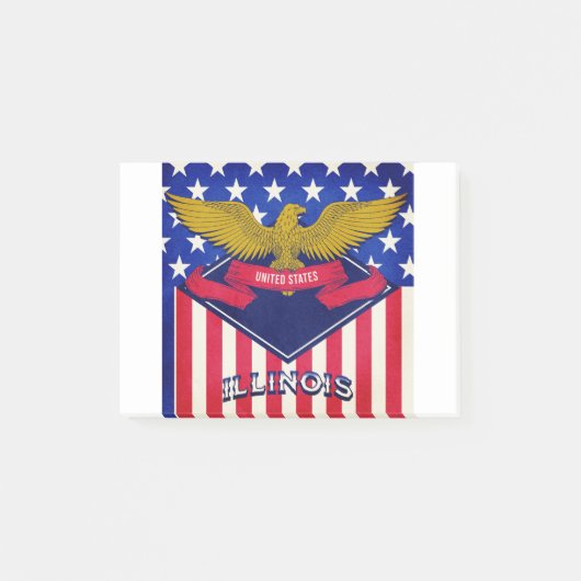 Illinois USA Flag Post-it® Notes (Voorkant)