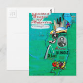 Illinois USA Kaart (Voorkant / Achterkant)