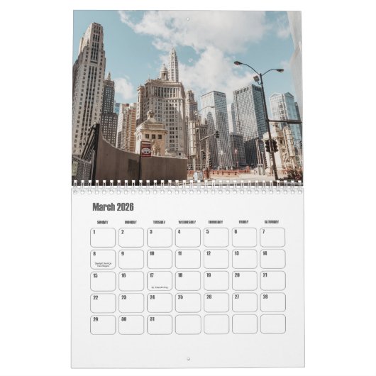 Illinois-USA Kalender (Mar 2026)