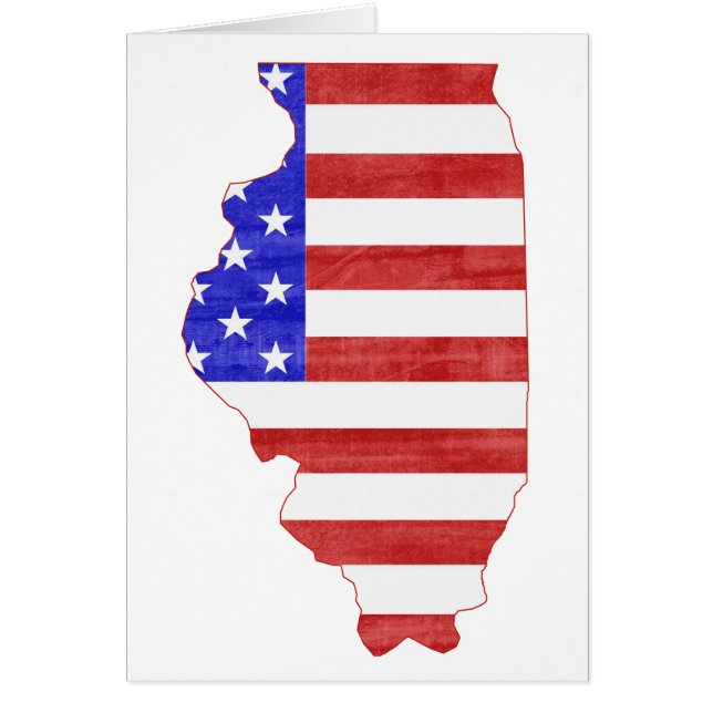 Illinois USA silhouette State Map (Voorkant)