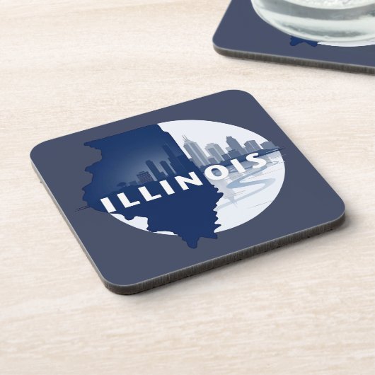 Illinois Verenigde Staten Bier Onderzetter (Linkerzijde)