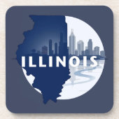 Illinois Verenigde Staten Bier Onderzetter (Voorkant)
