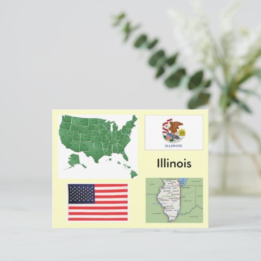 Illinois, Verenigde Staten Briefkaart (Staand voorkant)