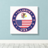 Illinois, Verenigde Staten, Illinois canvas, poste Canvas Afdruk (Insitu (Houten vloer))