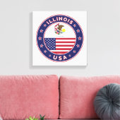 Illinois, Verenigde Staten, Illinois canvas, poste Canvas Afdruk (Insitu (Woonkamer))