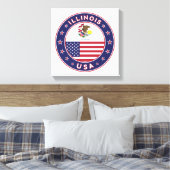 Illinois, Verenigde Staten, Illinois canvas, poste Canvas Afdruk (Insitu (Slaapkamer))
