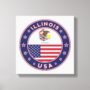 Illinois, Verenigde Staten, Illinois canvas, poste Canvas Afdruk