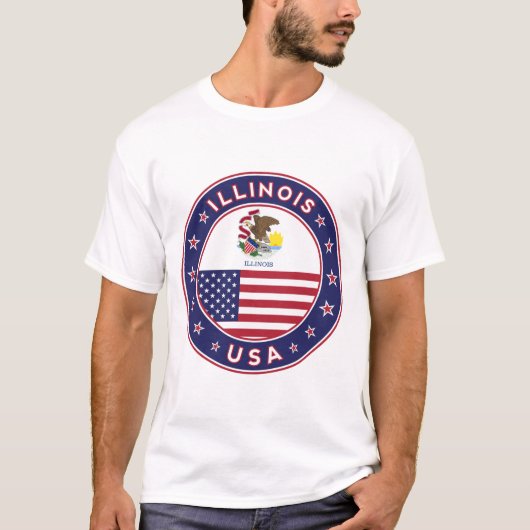 Illinois, Verenigde Staten, Illinois t-shirt (Voorkant)