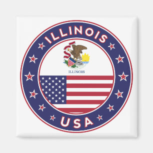 Illinois, Verenigde Staten, Illinois t-shirt Magneet