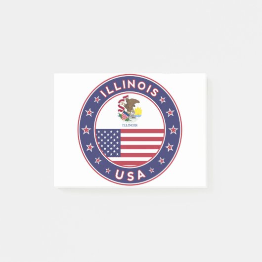 Illinois, Verenigde Staten, Illinois t-shirt Post-it® Notes (Voorkant)