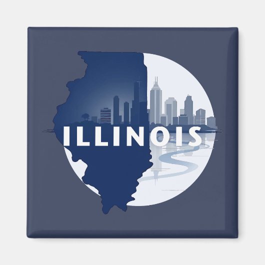Illinois Verenigde Staten Magneet (Voorkant)