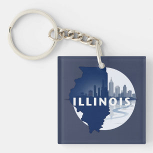 Illinois Verenigde Staten Sleutelhanger