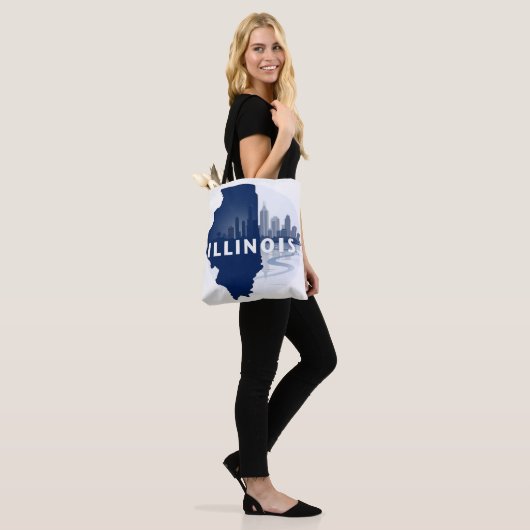 Illinois Verenigde Staten Tote Bag (Op model)