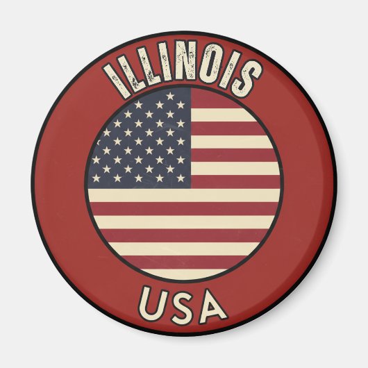 Illinois Verenigde Staten van Amerika Magneet (Voorkant)