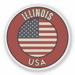 Illinois Verenigde Staten van Amerika  Sticker